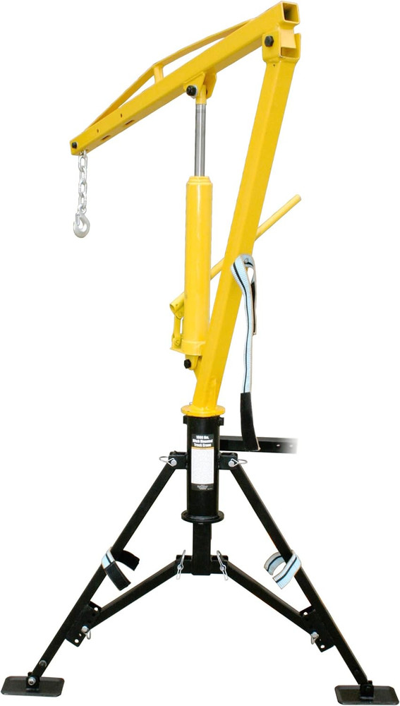 1000 lbs. Capacity Receiver Hitch Mounted Hydraulic Swivel Pickup Truck Crane