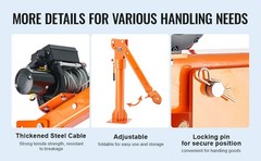 Vehicle-Mounted Crane 12V/24V Compact Hoist Home Use Small Lifting Hoist