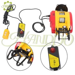 2-in-1 Portable Electric Hoist Winch 1100LBS Wired / Wireless Remote Control