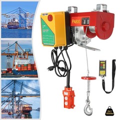 2 in1 Electric Cable Hoist Crane Winch Garage Lift Wireless/Wired Remote Control