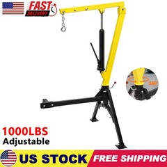 1000 Lb Adjustable Hitch Mounted Hydraulic Swivel Pickup Truck Crane, 360°Swivel