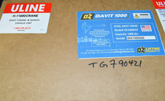 OZ Davit Crane – 1000 lb Capacity OZ1000DAV H-11690 – NEW IN BOX