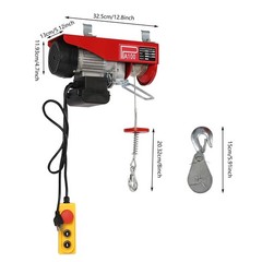 Pa100 Electric Hoist 480W 110/220 Lb Compact Winch With Wired Remote