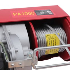 1T 2200LBS Electric Wire Cable Hoist Winch Crane Lift & wired Remote Control