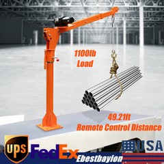 1100 LB Truck-Mounted Crane Hoist Truck-Mounted Crane with 12V Electric Winch