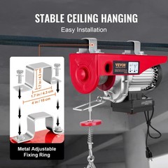 1320LBS Wireless Electric Hoist Remote Control with Braided Steel Cable