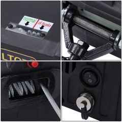 2-in-1 Portable Electric Hoist Power Winch 1100 lbs Wired Remote Control 1500W