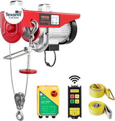 1320Lbs Wireless Electric Hoist, 1150W 110V Electric Steel Wire Winch with Wirel