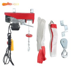 Industrial 110V Electric Winch 440LB Lifting Capacity 14FT Remote Garage Hoist