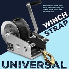 Boat Trailer Winch Strap with Safety Hook & Protective Work Gloves, 2″ x 20ft…
