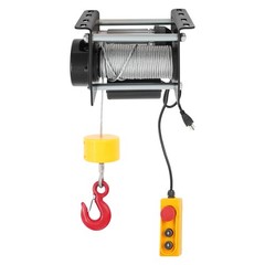 880Lbs Electric Winch Hoist w/Emergency Stop, 100ft Cable for Garage/Lifting US