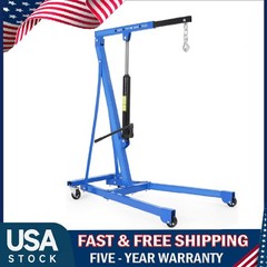 Portable Hydraulic Engine Hoist ,1.5 Ton Cherry Picker Shop Crane Lift 3000 LBS