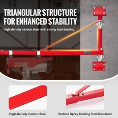 Wall Mount Jib Crane, 660 lbs Max Load Capacity Electric Scaffolding Lift, El…