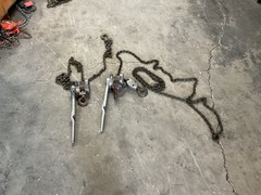 Lot of 2 CM Chain Lever Hoist 1-1/2 Ton 3 Ton Rigger Chain Pully