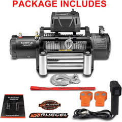 12000lb 12V Truck Waterproof Steel Rope Electric Winch with Roller Fairlead