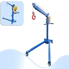 Folding Hand-cranked Crane Manual Lifting Machine Portable Hand Hoist 1100LBS
