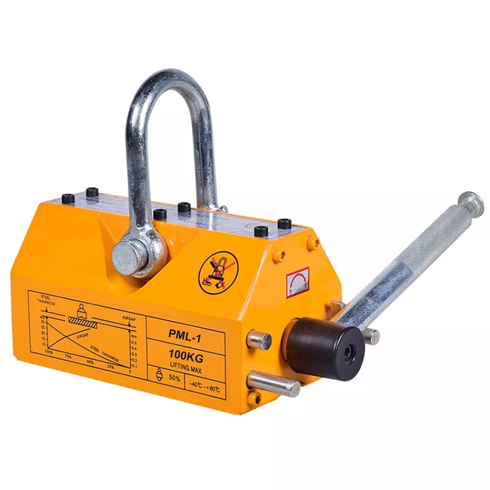 Steel Magnetic Lifter Heavy Duty Crane Hoist Lifting Magnet 100KG 220LBS