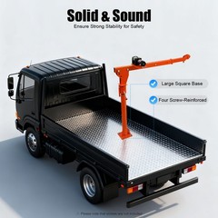 1100LB Truck-Mounted Crane Hoist w/ 12V Electric Winch Pickup Truck Jib Cranes