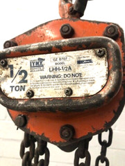 DUFF LYNX HOISTS & PULLERS 1/2 TON MODEL LHH-1/2A GZ8707 OAL OF 75″