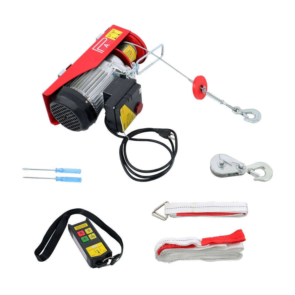 880Lbs Electric Hoist with Wireless Remote Control, 110V Electric Hoist with Rem