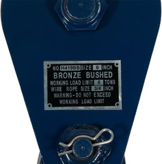 8 Ton Snatch Block with Shackle for Crane & Lift Truck – 3/4″ Rope Sheave