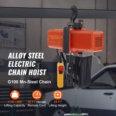 VEVOR Electric Chain Hoist Single Phase Crane Hoist 1100 lbs Load 15 ft Lifting