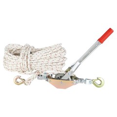 Rope Puller, 3/4 Ton (1,653 lbs) Pulling Capacity, With 100′ of 0.6″ Dia. Rope