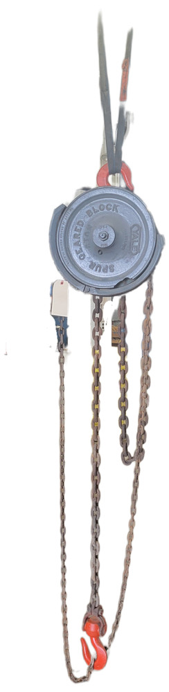 YALE SPUR GEARED BLOCK CHAIN LIFT MODEL B-B 2 TON