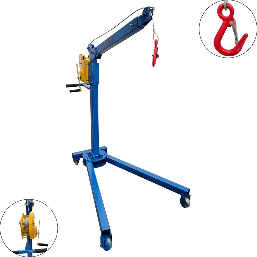 Portable Folding Elevator 1100LBS Capacity Hand Crane Lifting Machine