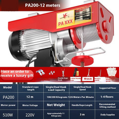 Miniature Electric Hoist 220V Crane Household Small Lifting and Hoisting Machine