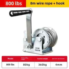 Manual Hand Winch Manual Winch Small Lifting Winch with Wire Rope