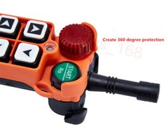 Industrial Safe Wireless Radio Remote Control 4 Button With Emergency Stop F21