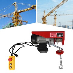 110/220 lbs Electric Hoist Winch Lifting Engine Crane Ceiling Pulley Overhead