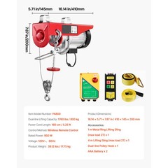 Uimoso Electric Hoist Crane Winch 1760 lbs with 328 ft Wireless Remote