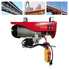 2200LB Electric Wire Cable Hoist Winch Crane Lift Overhead Remote Control PA1000