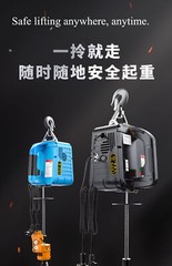 Mini Electric Hoist 220v Portable Crane Home Small Lifting Machine Construction-