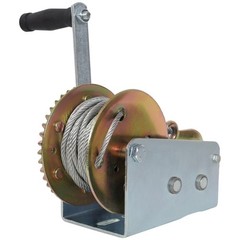2500LB Two-Way Ratchet Hand Winch 32.8FT Steel Cable For Trailer Boat ATV