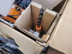 HITACHI/JET 1-TON ELECTRIC CHAIN HOIST, 20′ LIFT, TYPE 1BSH1, 115/230 V, 1 PHASE