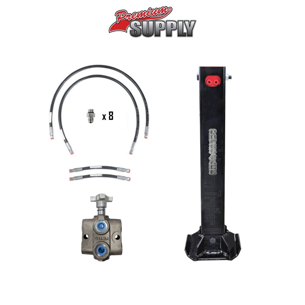 Single Hydraulic Trailer Jack Add On Kit with Selector Valve | Power Jack