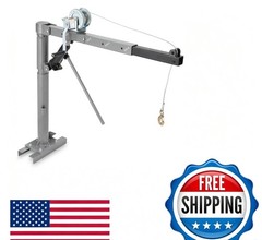 1000 Lbs Hydraulic Pickup Truck Crane Hoist – Heavy Duty Folding Jib Crane with