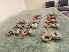 LOT OF 13 Lineman Hook and Latch Bottom Block Assembly with Hot Stick Ring