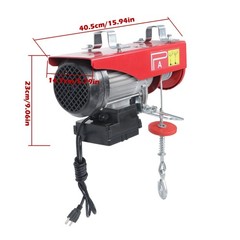 Mini Electric Hoist PA800 1760lbs 110V 1350W 328ft/100m Wireless Remote Control