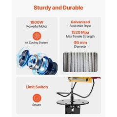 220V DomesticSuspended MiniElectricHoist 0.5 Tonne Lifting AirConditioning Hoist