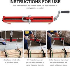 4000 LBS Load Leveler Shop Crane Cherry Picker with 2 Chains, Steel Chain Hoi…