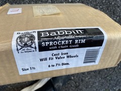 Babbitt Sprocket Rim Cast Iron Will Fit Valve Wheels 6-7 1/2 Diam Size 1 1/2