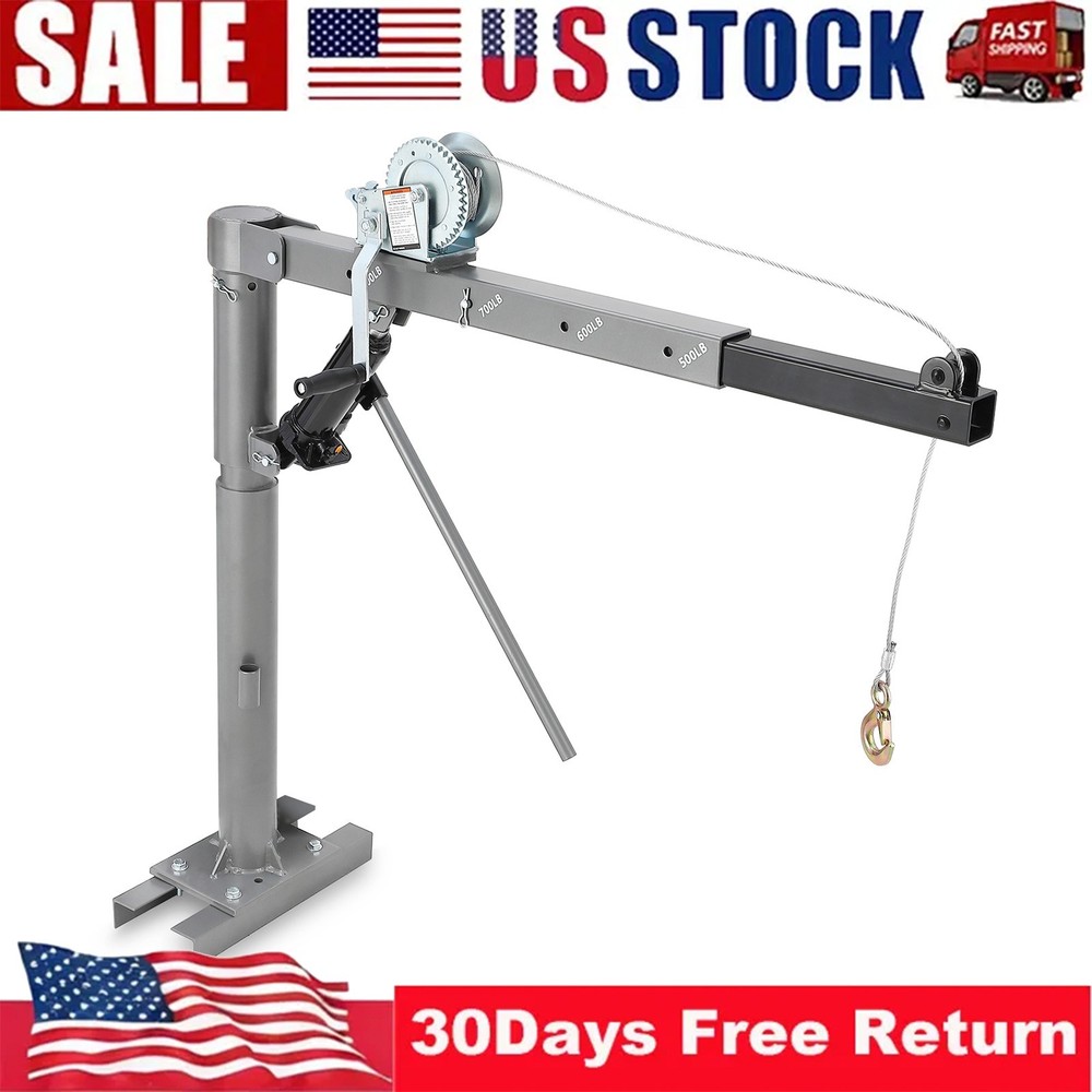 Pickup Truck Crane 1000LB Folding Truck Bed Crane Hoist for Construction Lifting