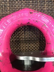 Rud 9t Chain Screw-On Hoist Ring, M42 x 10.9 Thread Size, WLL 19840 lb. Used