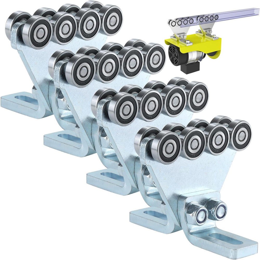 Electric Hoist 8 Wheel Trolley Assembly-Hoist Trolley Rollers.Ideal for Garage H