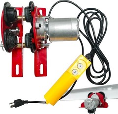 Heavy Duty Electric Trolley for Hoists, Fits 2.68-4.33″ I-Beam, 1100LBS Capacity