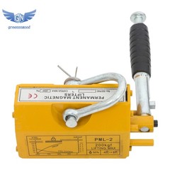 Magnetic Lifter Lifting Magnet Hoist 440lbs / 200 kg 2.5 Safety Factor Yellow